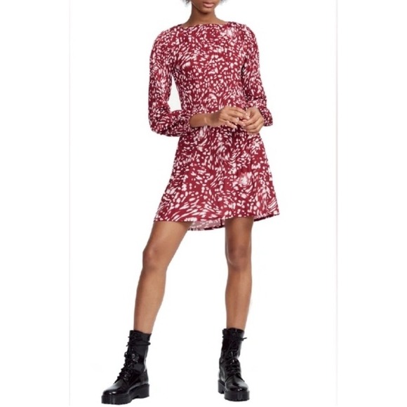 Dresses & Skirts - Maje Rocker Shift Dress Red White Sz 1 / US Sz S